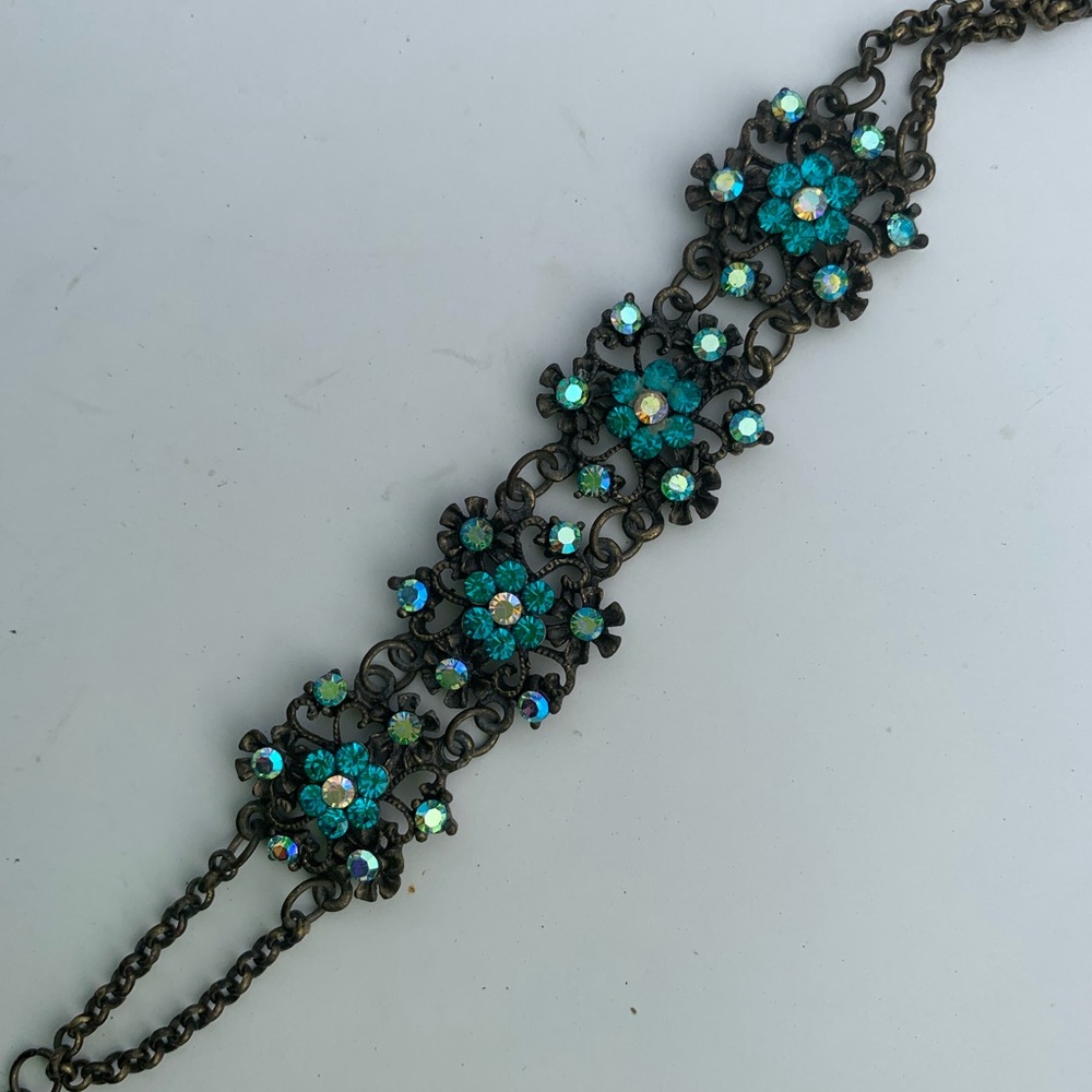 Vintage Crystal Bracelet With Extender